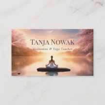 Méditation lac pastel et lune