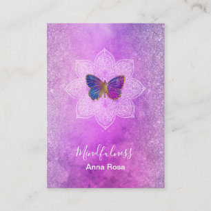 Carte De Visite *~* Méditation Minceur Mandala Butterfly Yoga