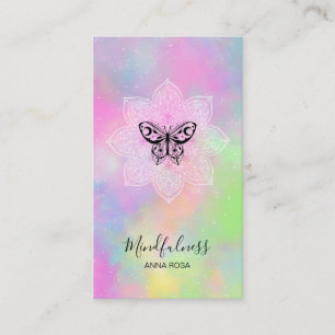 Carte De Visite *~* Méditation Mindfulness Mandala Butterfly Yoga