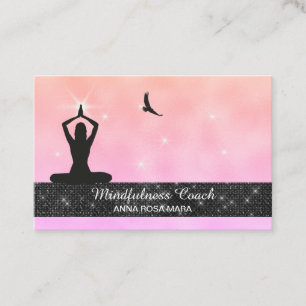 Carte De Visite *~* Méditation Oiseau Aigle Pastel Yoga Parties sc