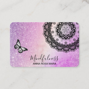 Carte De Visite *~* Méditation Papillon Reiki Mandala Parties sci