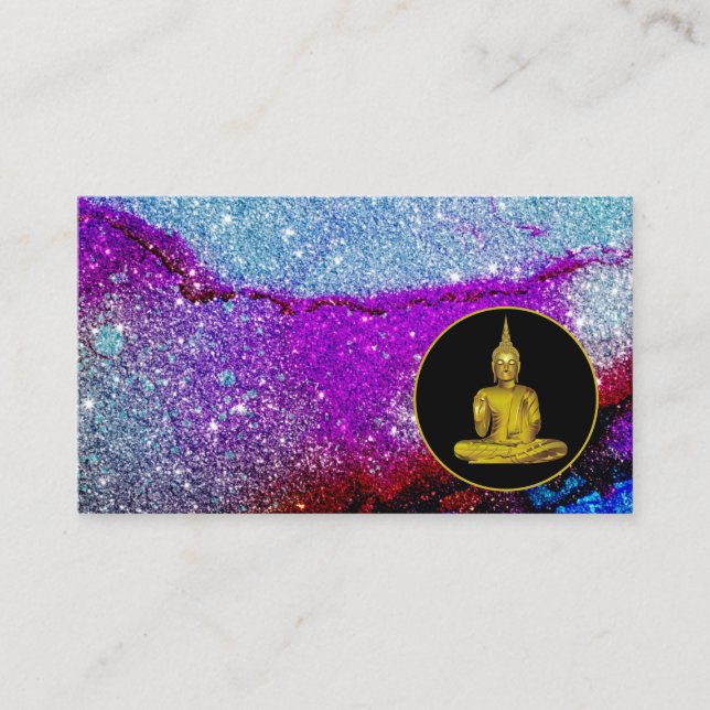 Carte De Visite *~* Méditation Rainbow Universe Parties scintillan (Devant)