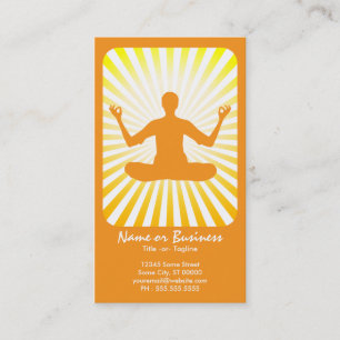 Carte De Visite méditation : rayons rétro