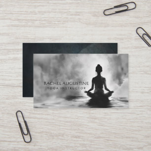 Carte De Visite Méditation Yoga Instructeur Lotus Pose Peinture à 