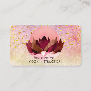 Carte De Visite Méditation Yoga Lotus Fleur Massage Bien-être