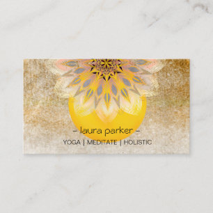 Carte De Visite Méditation Yoga Lotus Massage de fleurs Méditation