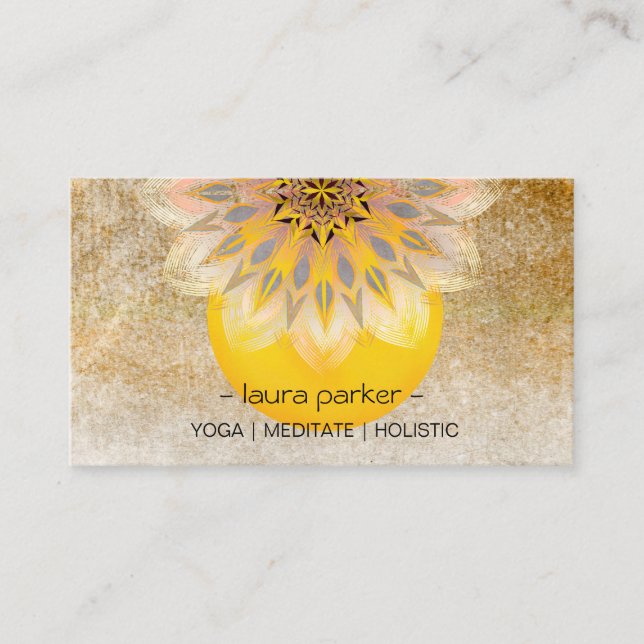 Carte De Visite Méditation Yoga Lotus Massage de fleurs Méditation (Devant)