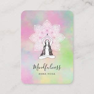 Carte De Visite *~* Méditation Yoga Mindfulness QR Mandala déesse
