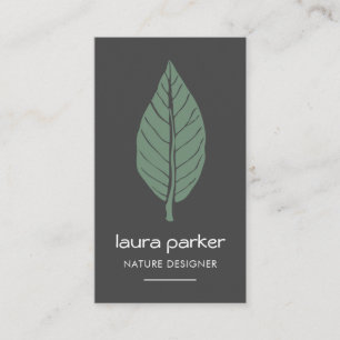 Carte De Visite Méditation Yoga Nature Sèche Feuille Verte Massage