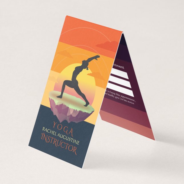 Carte De Visite Méditation Yoga Poster Sun Flying Island Tarifs (Devant)