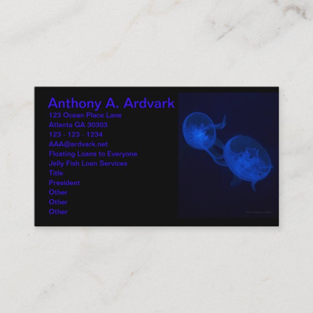 Carte De Visite Méduses magiques (Devant)