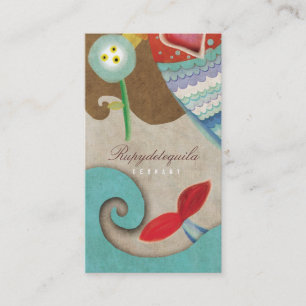 Carte de visite Meermaid Teddy Bear Vagues