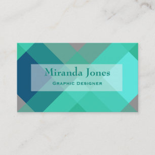 Carte De Visite Mégacarrelage milieu de siècle - turquoise et gris