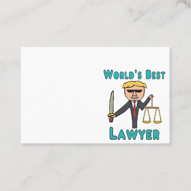 Carte De Visite Meilleur avocat du monde (Devant)
