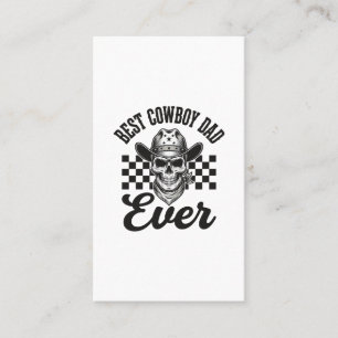 Carte De Visite Meilleur design de chemise Western Skull pour papa