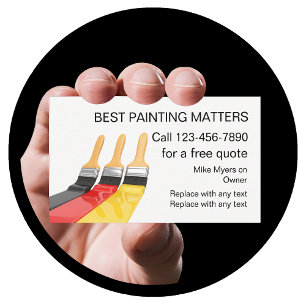 Carte De Visite Meilleur entrepreneur en peinture