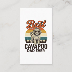 Carte De Visite Meilleur Papa Cavapoo Vintage Design de T-shirt de