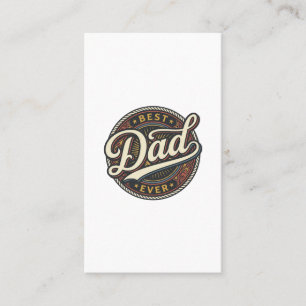 Carte De Visite Meilleur Papa de Tous les Temps Badge Vintage T-Sh