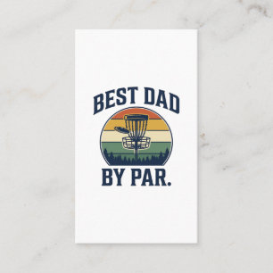 Carte De Visite Meilleur Papa Par Disc Golf Vintage Sunset Design_