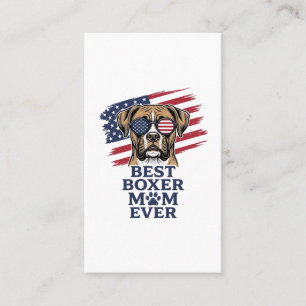 Carte De Visite Meilleure Maman Boxeur Patriote Ever Chemise Chien