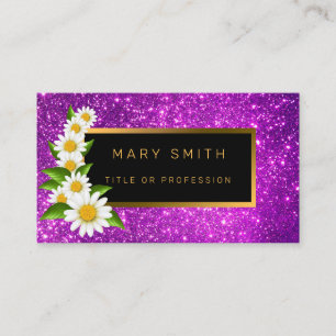Carte De Visite Meilleure Parties scintillant d'or violet populair