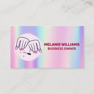 Carte De Visite Mélange Arc-en-Ciel Vernis à Ongles Salon de B