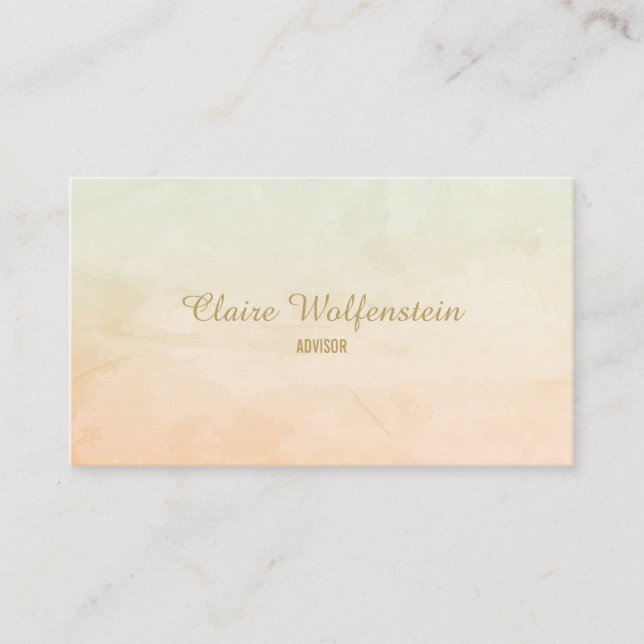 Carte De Visite Mélange simple d'aquarelle Professionnel (Devant)