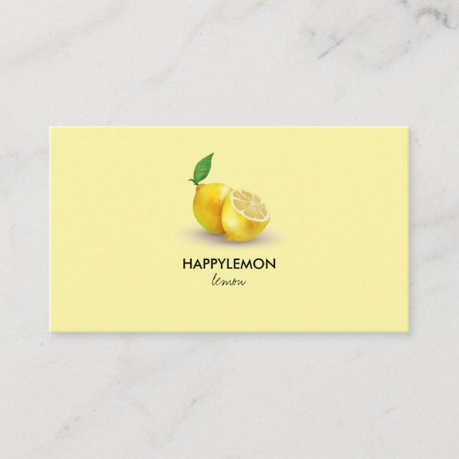 Carte De Visite Mélanges d'huile d'agrumes de citron (Devant)