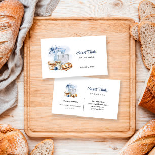 Carte De Visite Mélangeur bleu Artisan Boulangerie Maison