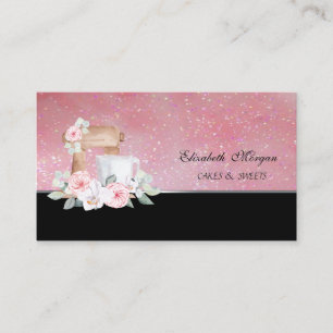 Carte De Visite Mélangeur Fleurs de boulangerie mignon adorable