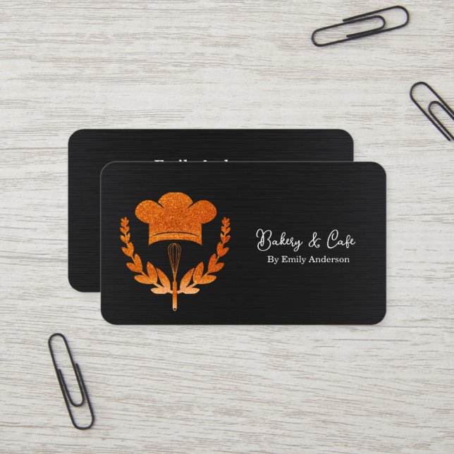 Carte De Visite Mélangeur Simple Fleur Cake Boulangerie  (Devant/Arrière en situation)