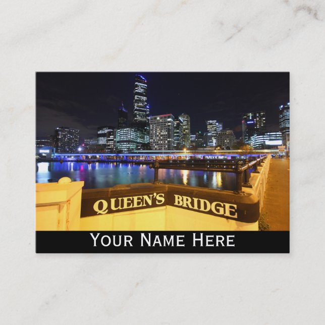Carte De Visite Melbourne CBD Queens Bridge (Devant)