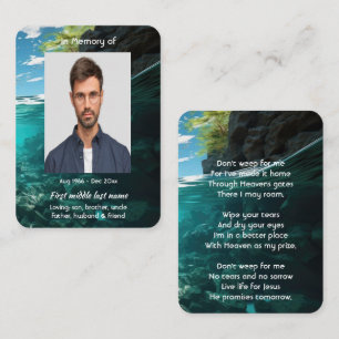 Carte De Visite Mémento de plongée en haute mer