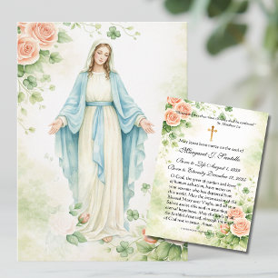 Carte De Visite Mémorial funéraire catholique de la mère irlandais