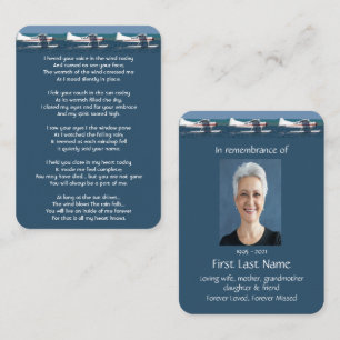 Carte De Visite Memorial Photo Bush Avion pilote de conservation