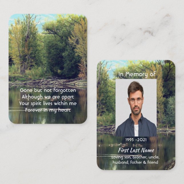 Carte De Visite Memorial Photo Keepsaké Lake Pond Park Ducks Water (Devant / Derrière)