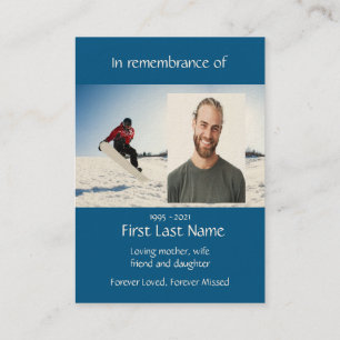 Carte De Visite Memorial Photo Snowboard Snowboardeur