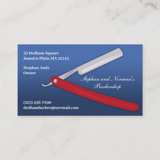 Carte De Visite Men’s Haircut Barber Business Card Template (Devant)