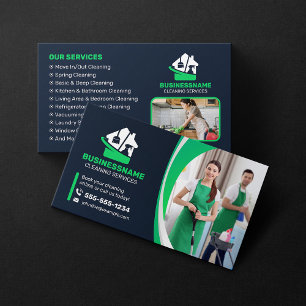 Carte De Visite ménage de la maison de femme de ménage moderne Jan