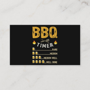 Carte De Visite Mens BBBQ Timer Barbecue Funny Grill Bière Grill