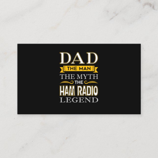 Carte De Visite Mens Ham Radio Papa Chemises Cadeaux pour les papa (Devant)