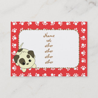 Carte De Visite Mention de pattes de chiot