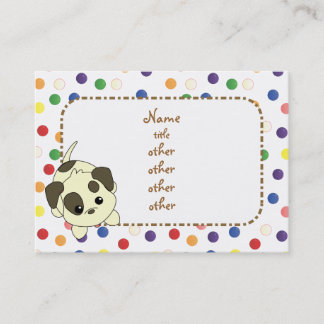 Carte De Visite Mention de pattes de chiot