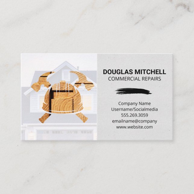 Carte De Visite Menuiserie | Accueil | Logo de construction Handym (Devant)
