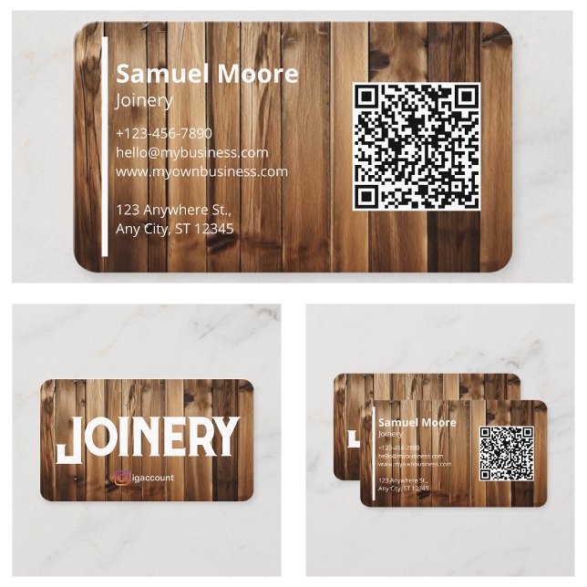Carte De Visite Menuiserie Charpente Ébénisterie (Carpenters Joinery Woodworking Business Card
)