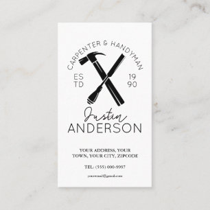 Carte De Visite menuiserie charpentier services menuisier menuisie