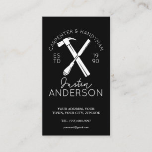 Carte De Visite menuiserie charpentier services menuisier menuisie