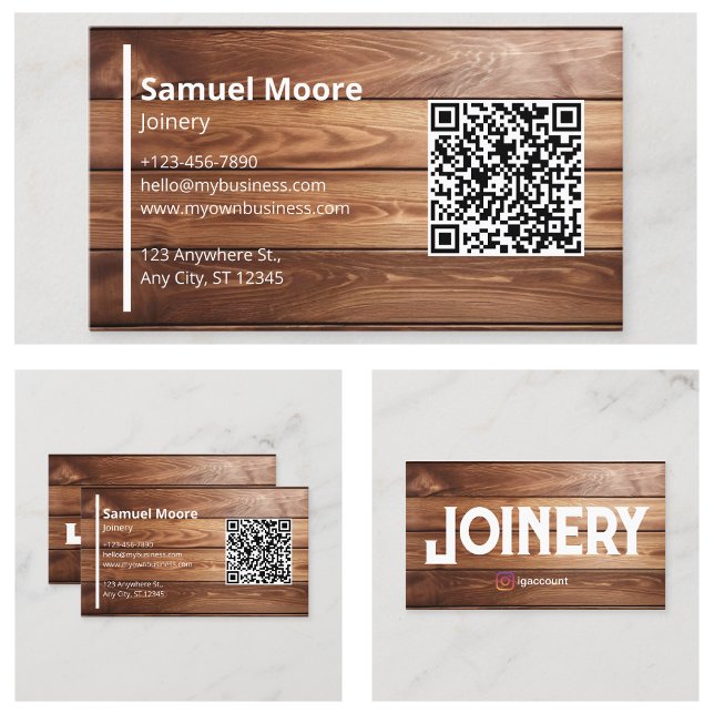 Carte De Visite Menuiserie de Charpentiers (Carpenters Joinery Business Card
)