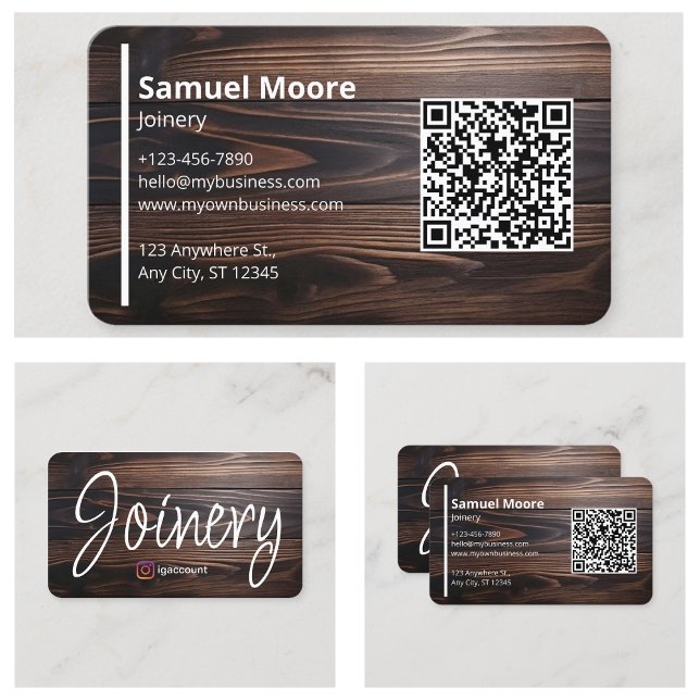 Carte De Visite Menuiserie Ébénisterie Visite (Carpenter Woodworking Joinery Visit Business Card
)