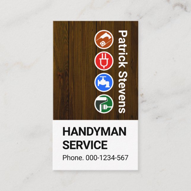 Carte De Visite Menuiserie en bois (Devant)